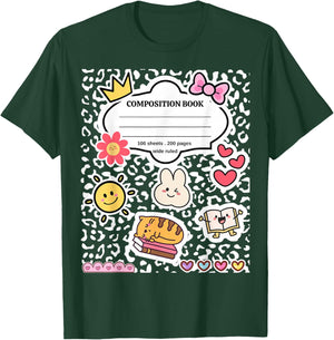 Composition Notebook Costume Matching Group Halloween School T-Shirt - T-Shirt | Forest