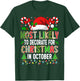 HUGvyn Most Likely to Decorate for Christmas October Family T-Shirt - T-Shirt | Forest