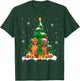 Bloodhound Dog Christmas Tree Lights Santa Reindeer Xmas PJs T-Shirt - T-Shirt | Forest