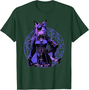 Goth Grunge Demon Anime Furry Wolf Horror Alt Aesthetic T-Shirt - T-Shirt | Forest