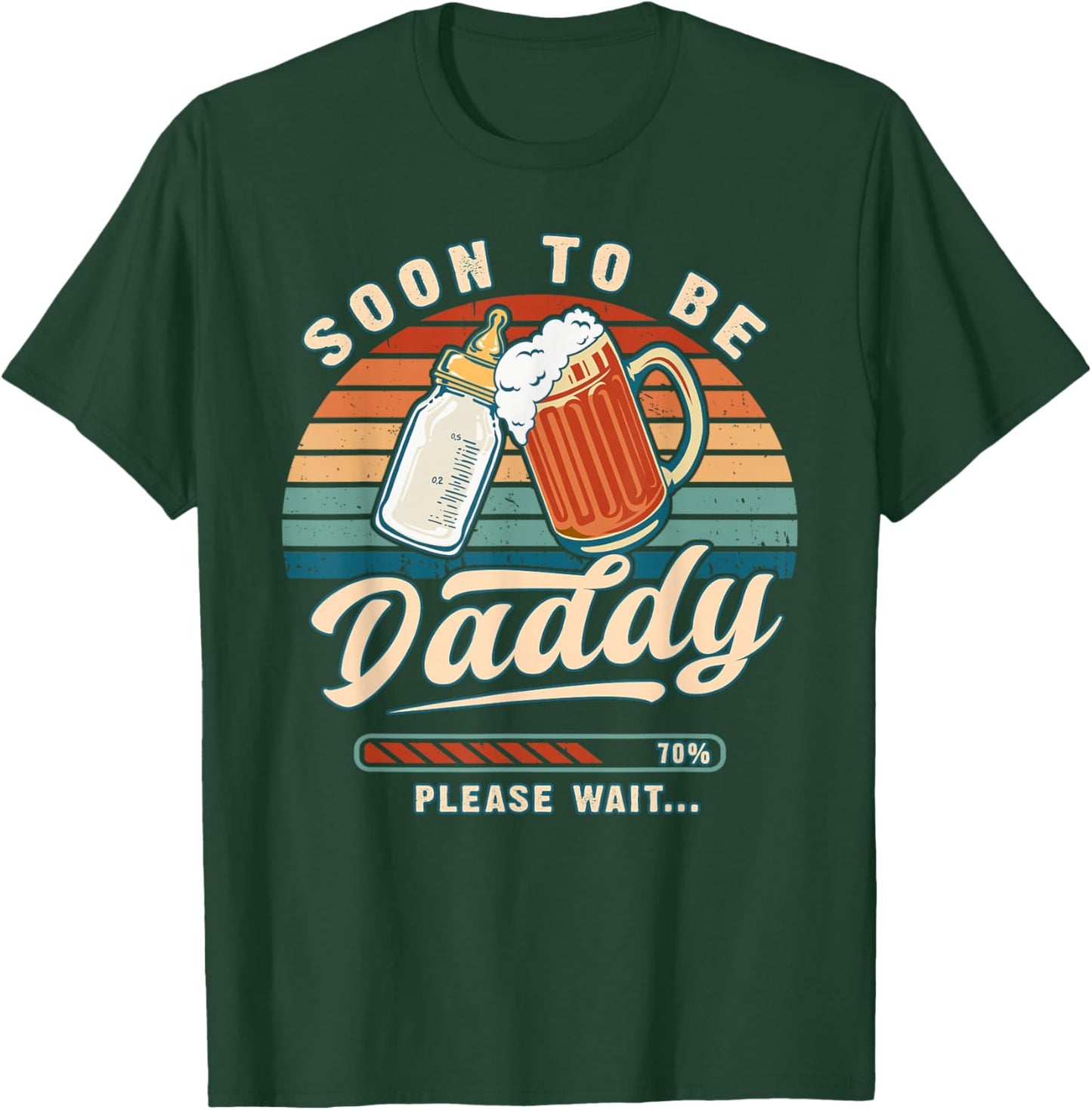 Soon to Be Daddy Become a Dad Reveal T-Shirt - T-Shirt | Forest