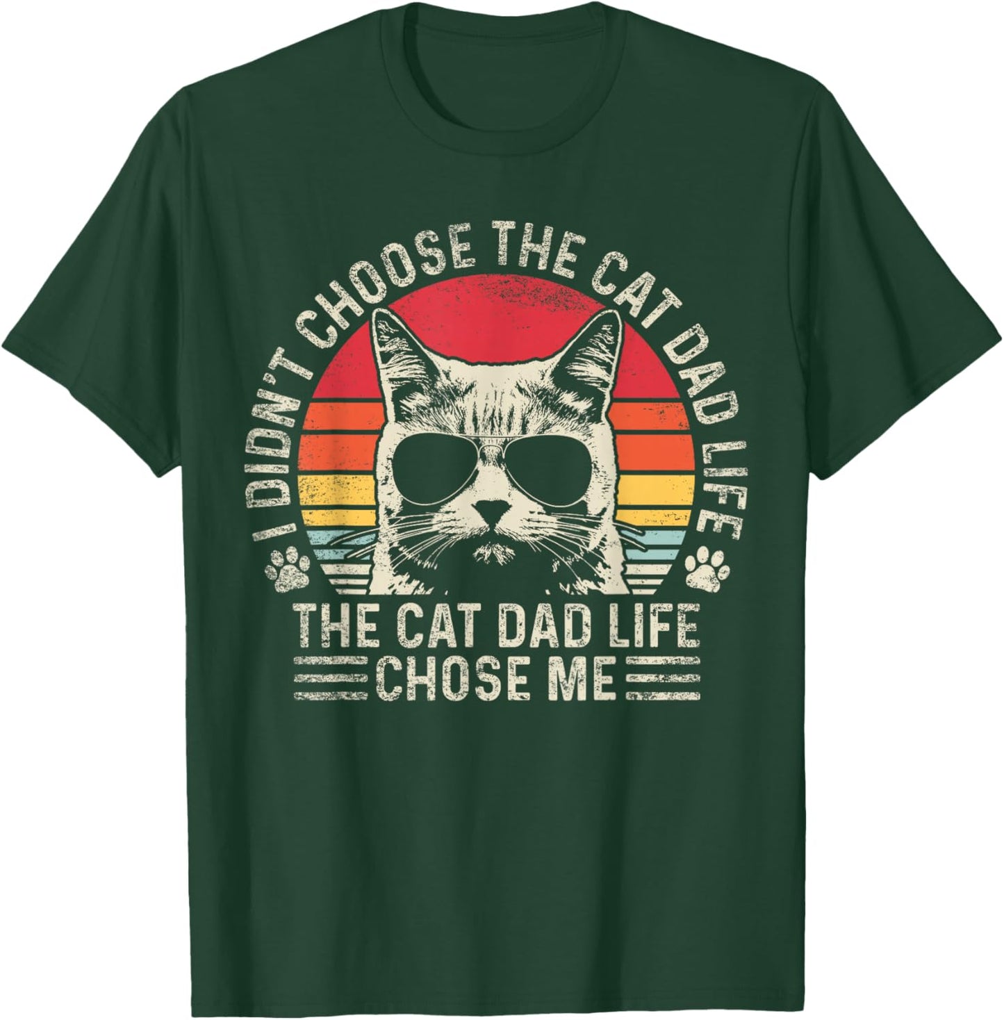 Cat Dad Shirts Funny Cat Dad Father's Day Cat Daddy T-Shirt - T-Shirt | Forest