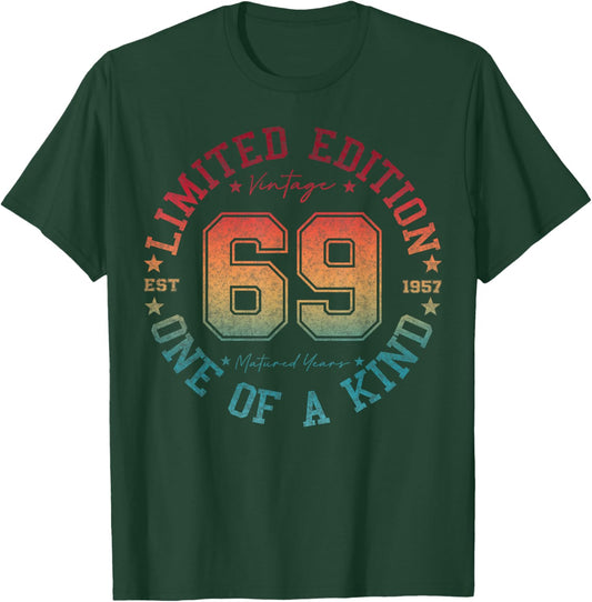 69 Year Old Gifts Vintage 1957 Limited Edition 69th Birthday T-Shirt - T-Shirt | Forest