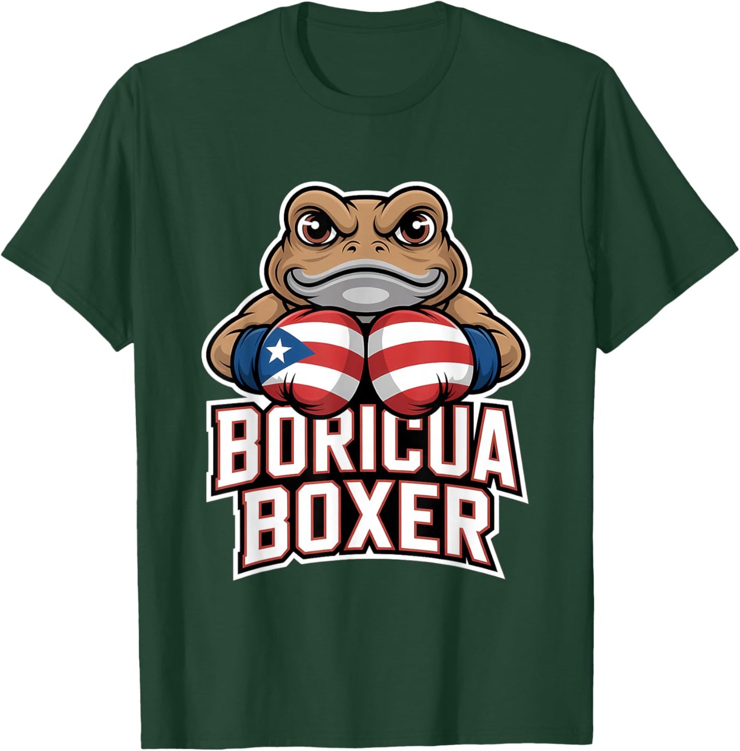 Boxing Puerto Rico Boricua Boxer Puerto Rican T-Shirt - T-Shirt | Forest