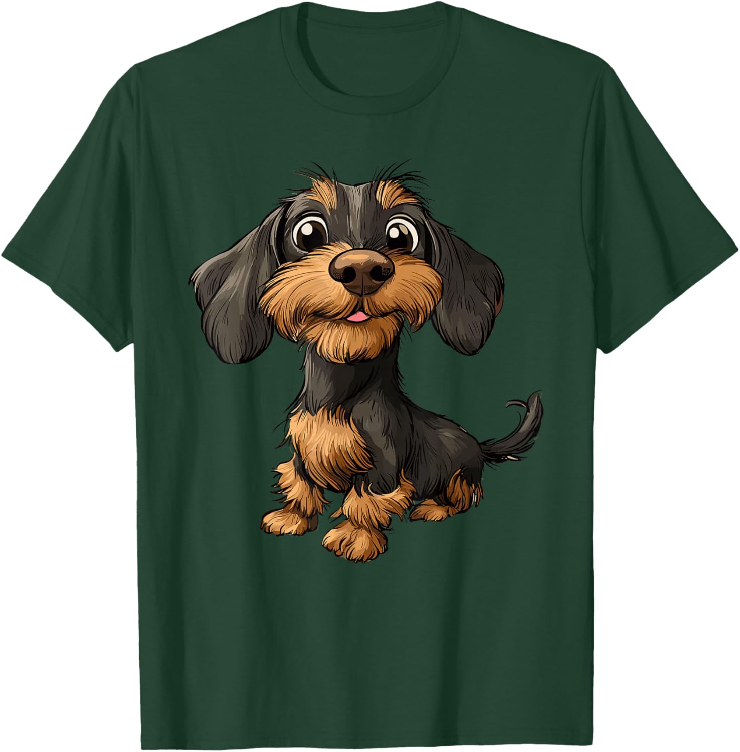 Rauhaardackel Dachshund Teckel Dog Hunting Dog Funny , black, S T-Shirt - T-Shirt | Forest