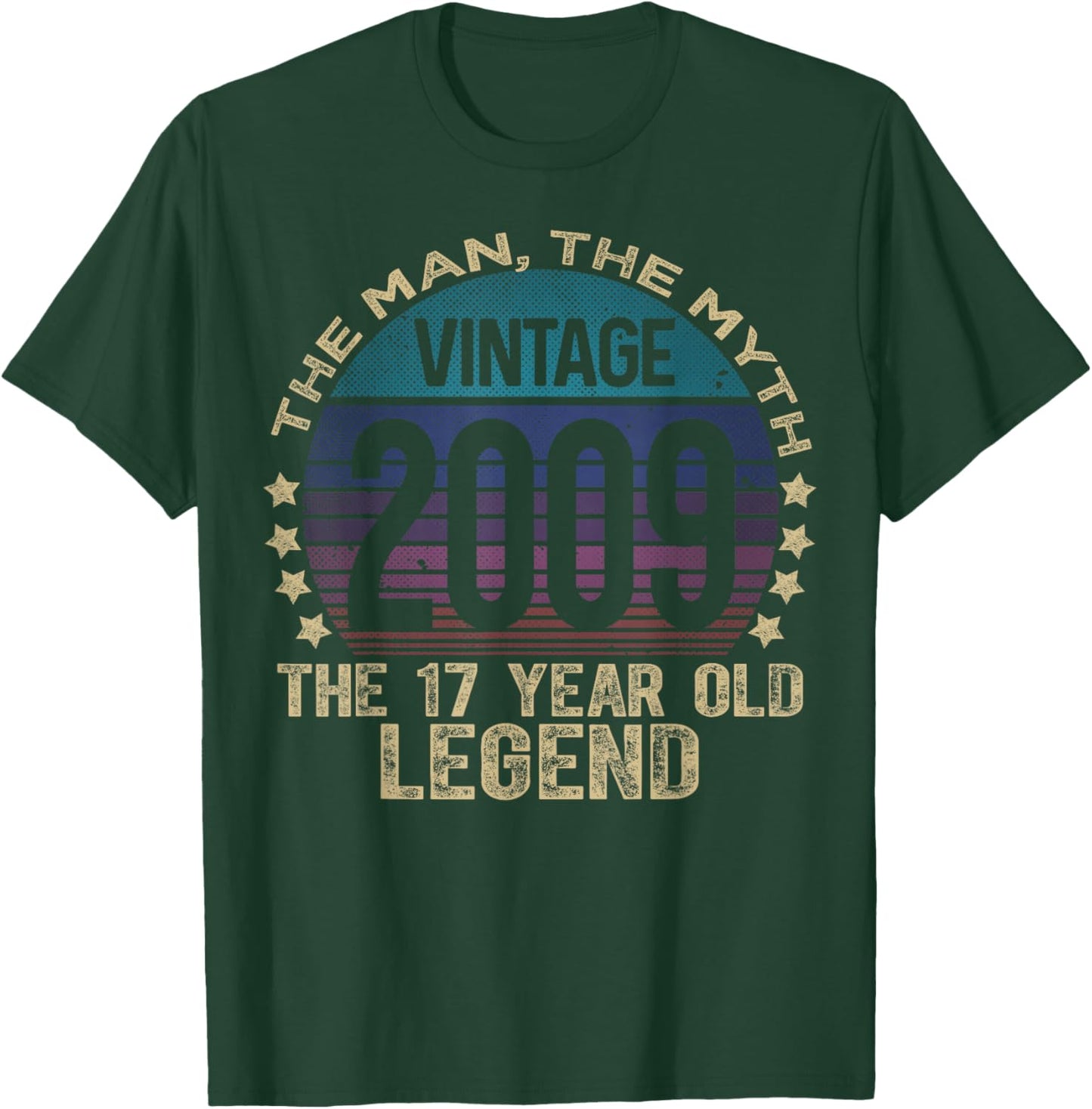 17 Year Old Gifts Vintage 2009 Limited Edition 17th Birthday T-Shirt - T-Shirt | Forest