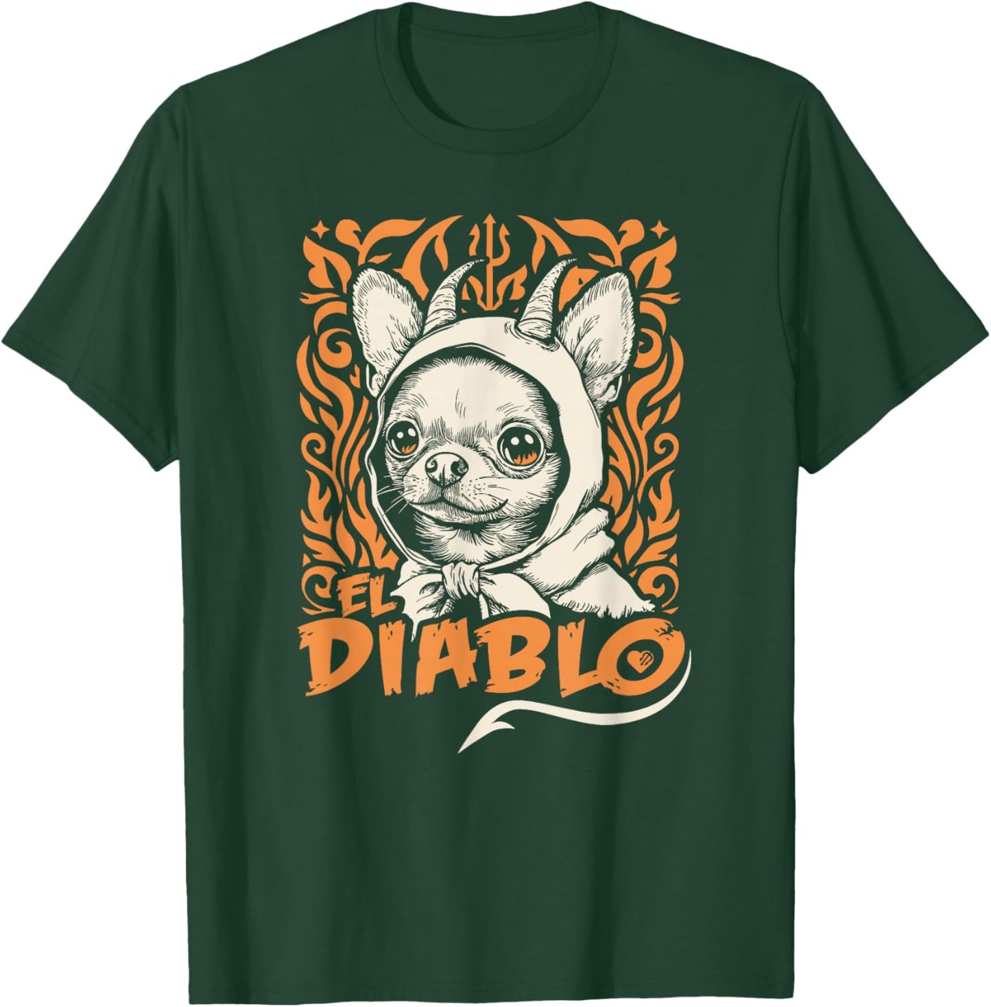 Funny Cute Spooky Ghost El Diablo Chihuahua Halloween Dog T-Shirt - T-Shirt | Forest