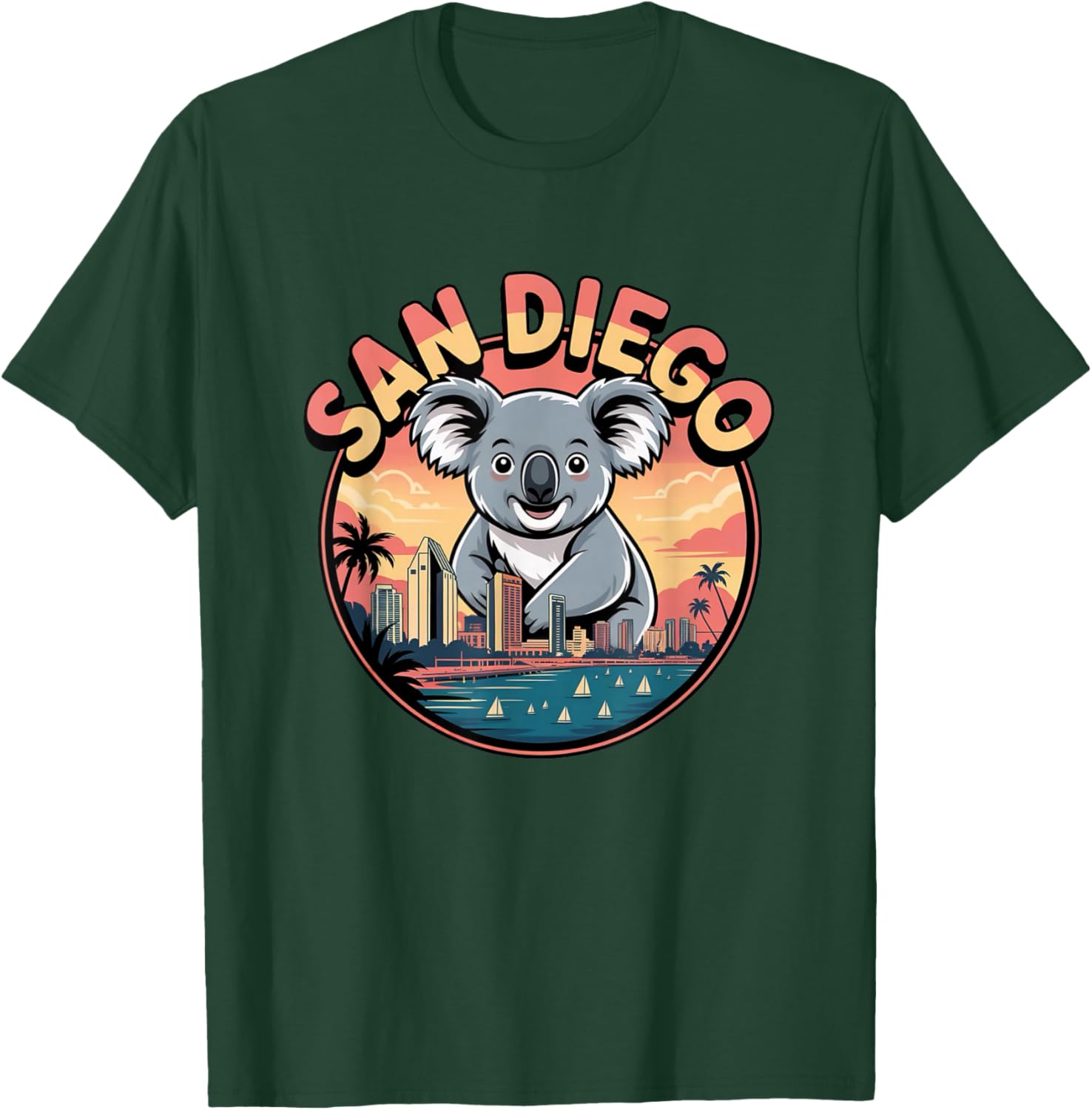 San Diego Koala Cute Animal City Zoo Park T-Shirt - T-Shirt | Forest