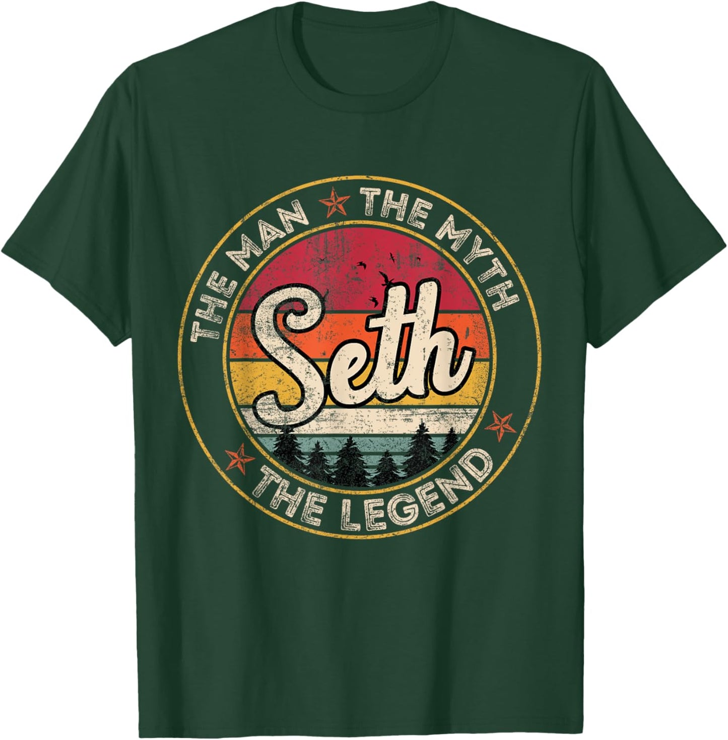 Seth The Man The Myth The Legend Personalized Name T-Shirt - T-Shirt | Forest