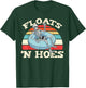 Vintage Floats And Hoes Float Trip Tubing River Float Retro T-Shirt - T-Shirt | Forest
