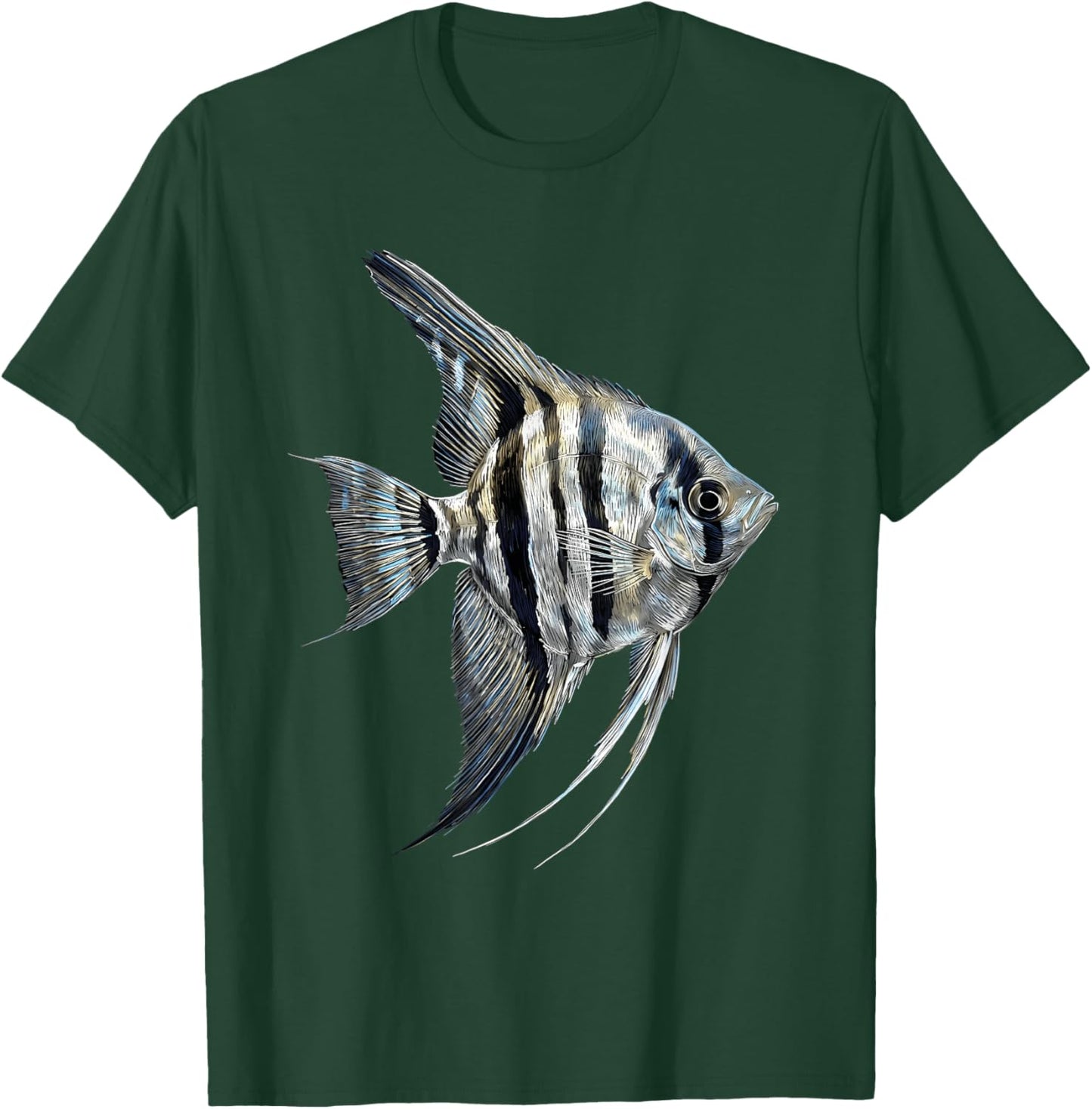 Angelfish Pterophyllum Süßwasser Aquarium Fischhalter T-Shirt - T-Shirt | Forest