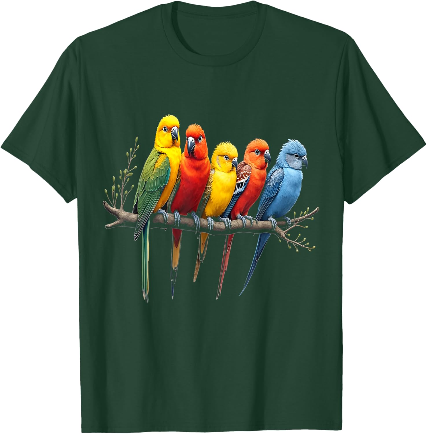 Colorful Birds T-Shirt - T-Shirt | Forest