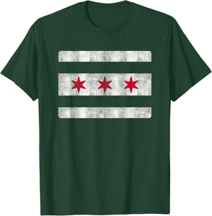 Vintage Chicago Flag Souvenir T-Shirt - T-Shirt | Forest