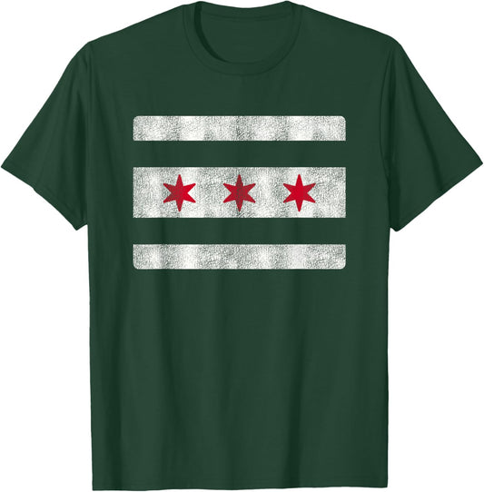 Vintage Chicago Flag Souvenir T-Shirt - T-Shirt | Forest