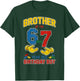 Brother 67 Meme Birthday 7 Years Old Building Blocks Bricks T-Shirt - T-Shirt | Forest