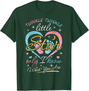 Twinkle Twinkle Little Star Only I Know Gender Keeper Reveal T-Shirt - T-Shirt | Forest