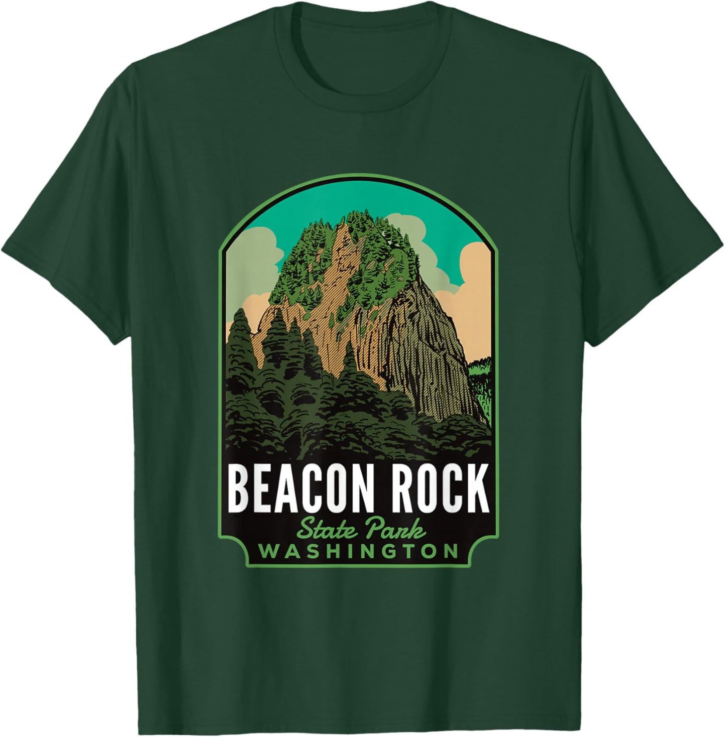 Beacon Rock State Park WA T-Shirt - T-Shirt | Forest