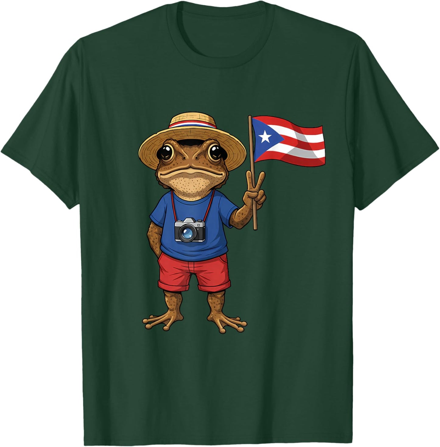Coqui Frog Puerto Rico Flag Puerto Rico Taino Boricua T-Shirt - T-Shirt | Forest