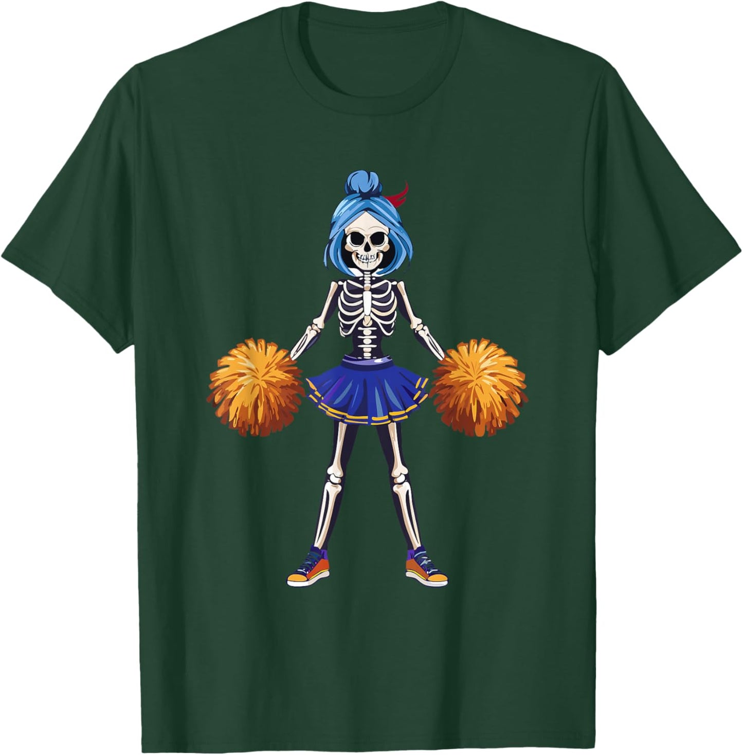 Funny Scary Goth Girl Halloween Cheerleader Costume T-Shirt - T-Shirt | Forest