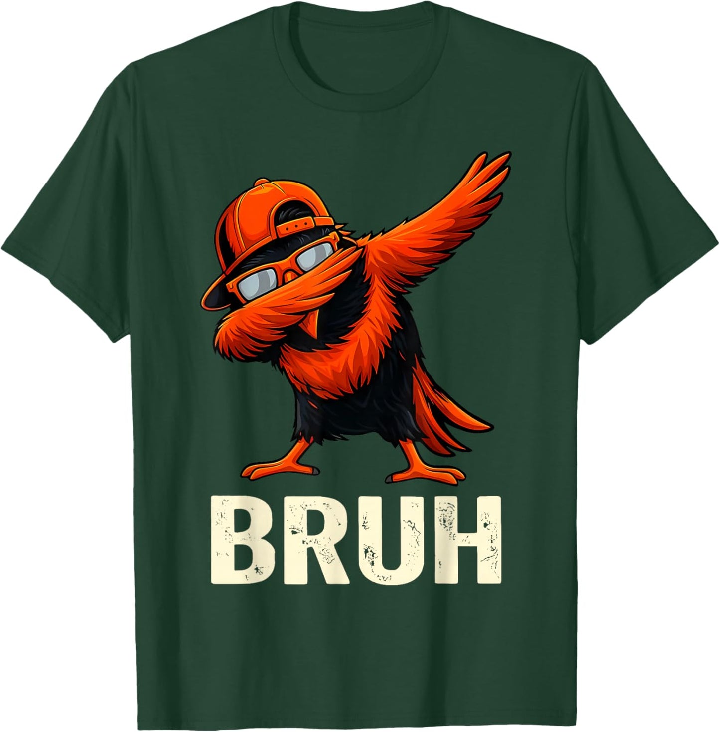 Oriole Dabbing Bruh Women Youth Toddler Kids T-Shirt - T-Shirt | Forest