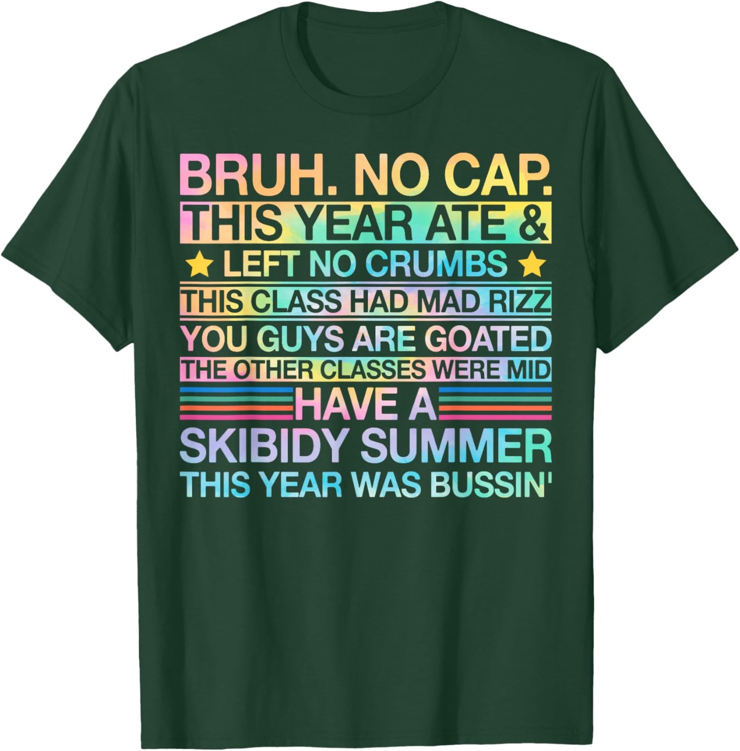 Funny Last Day of School Gen A Slang 2025 Hello Summer T-Shirt - T-Shirt | Forest
