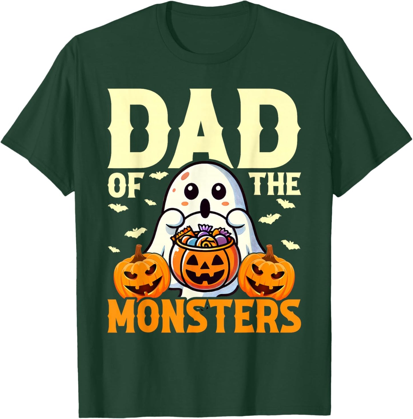 Halloween Dad Of Monsters Funny Family Costume Papa Daddy T-Shirt - T-Shirt | Forest
