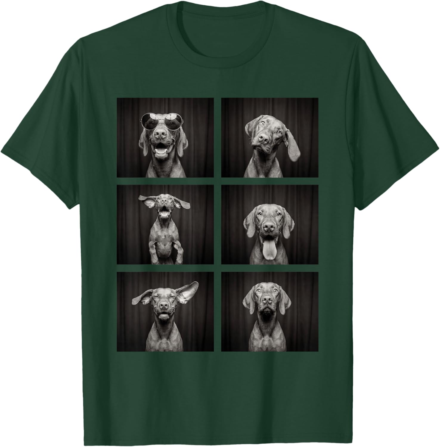 Vizsla Photobooth Dog Owner Funny Animal Portrait T-Shirt - T-Shirt | Forest