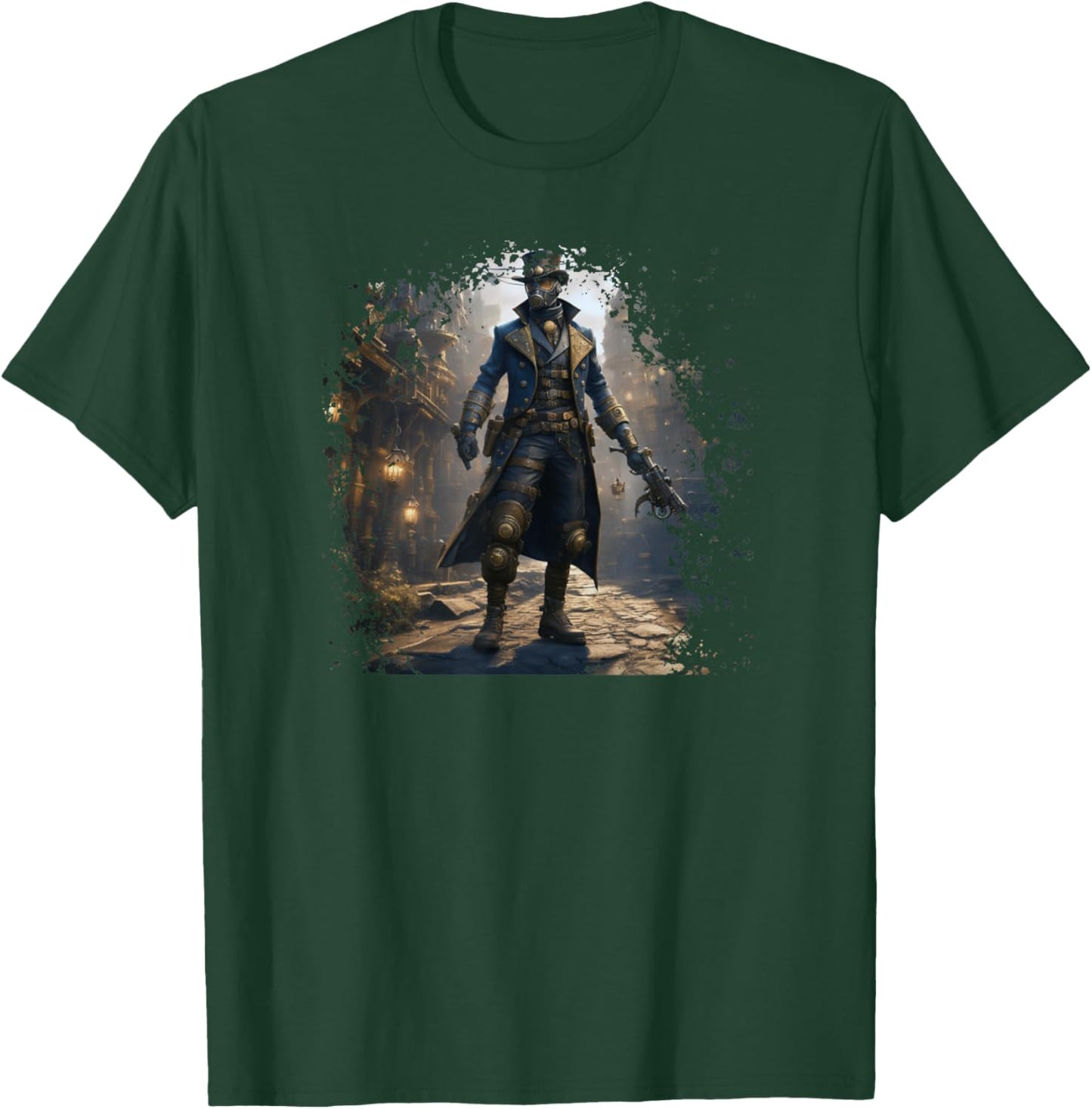 Victorian Steam Punk Assassin And Steampunk World Aesthetic T-Shirt - T-Shirt | Forest