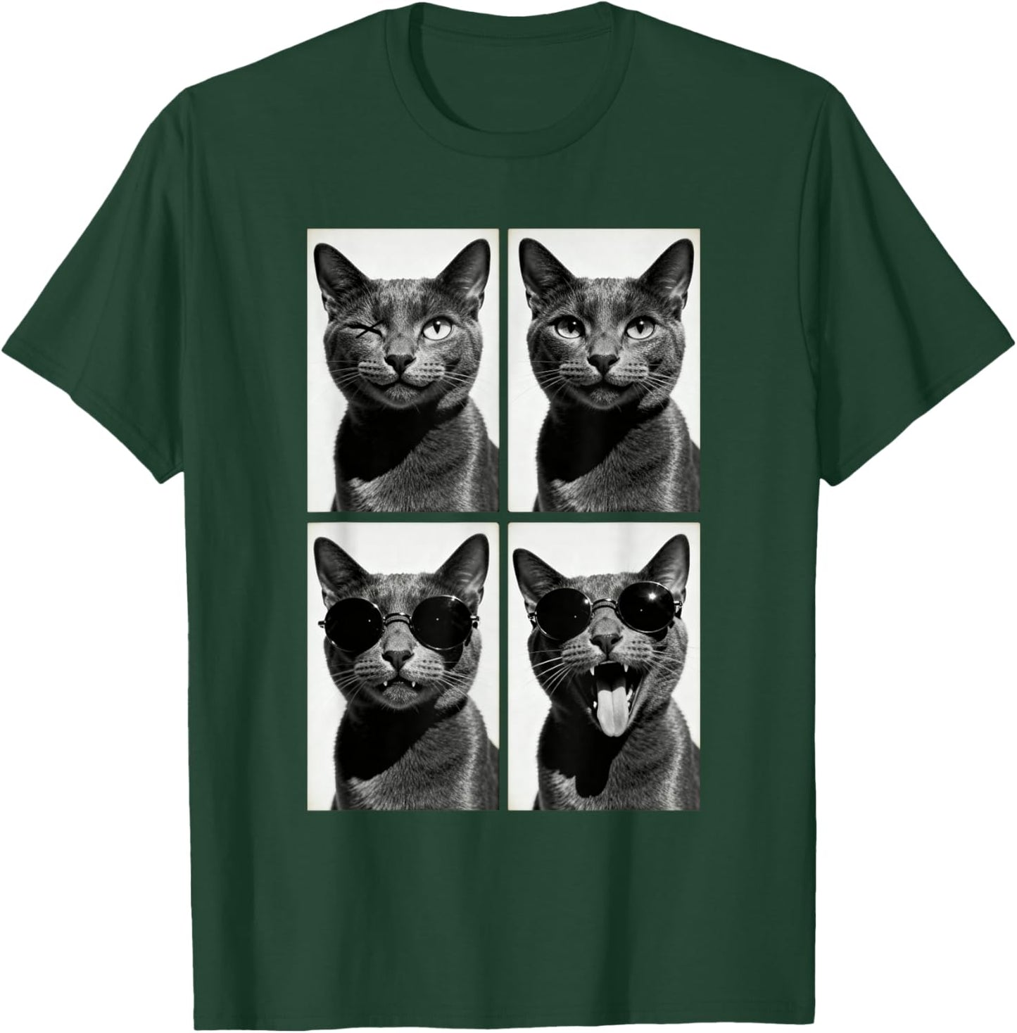 Cat Photobooth Funny Cat Selfie Kitten T-Shirt - T-Shirt | Forest