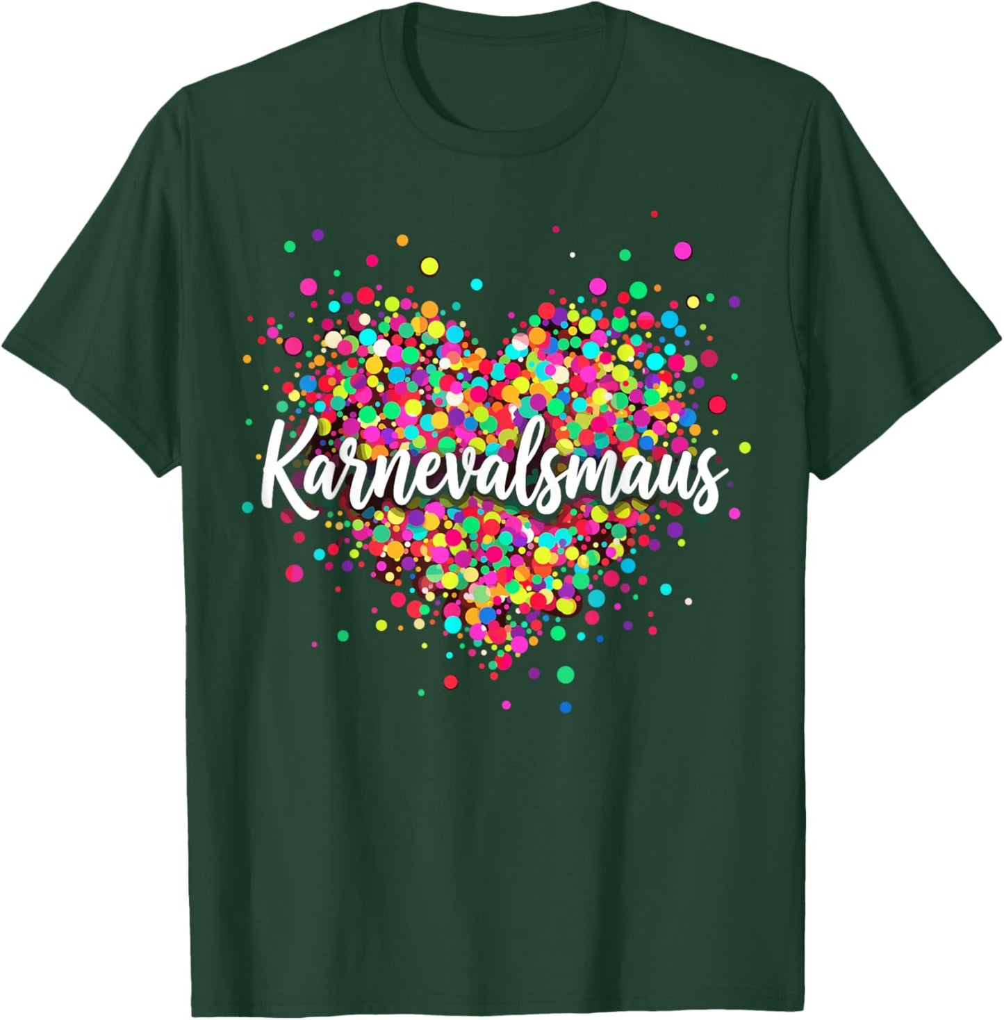 Confetti in Heart Carnival Heart Cologne Alaaf Style T-Shirt - T-Shirt | Forest