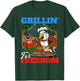 Grillin’ For Freedom - USA American Flag 4th Of July Fourth T-Shirt - T-Shirt | Forest