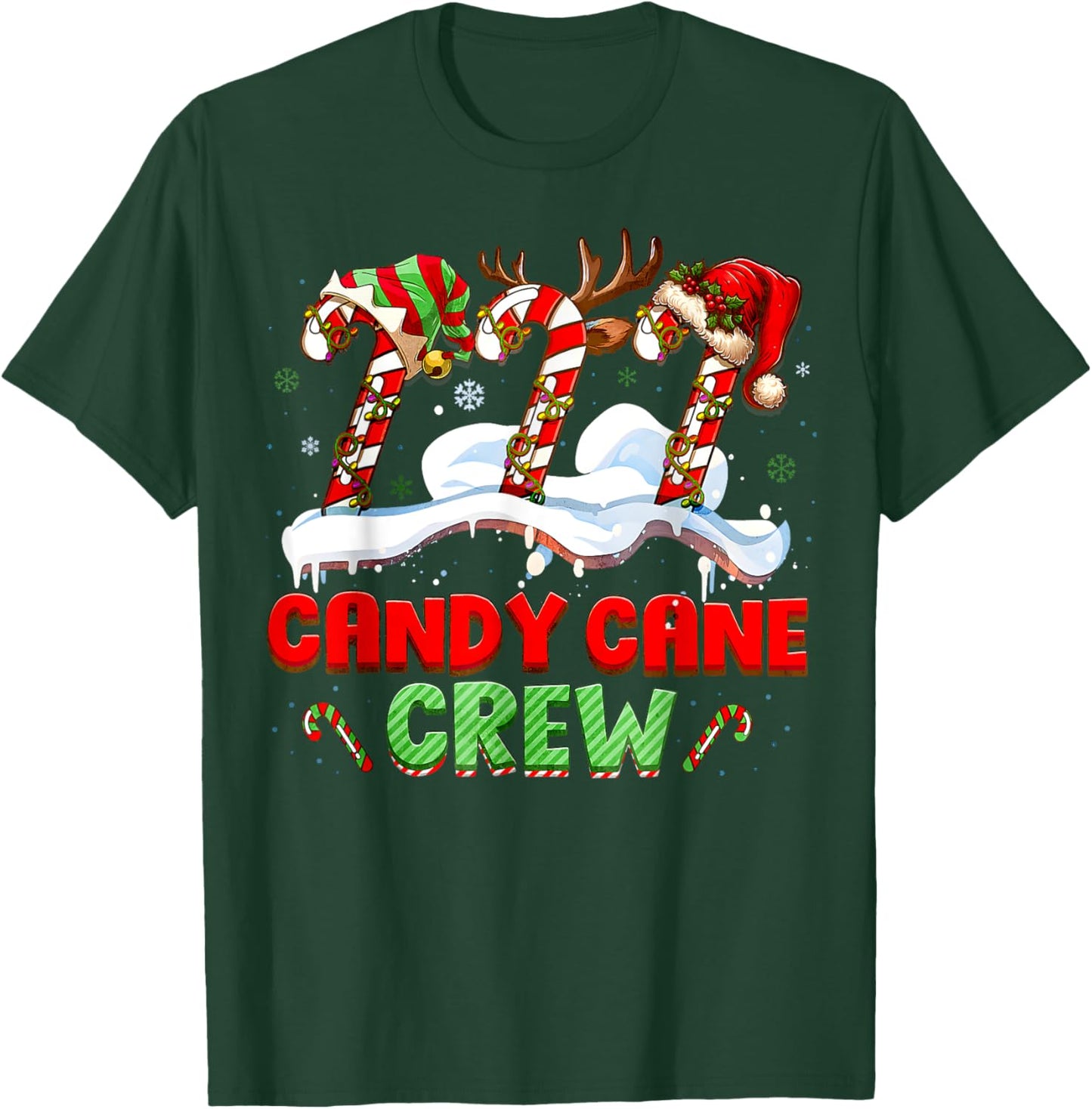Candy Cane Crew Funny Christmas Candy Lover Xmas Kids T-Shirt - T-Shirt | Forest