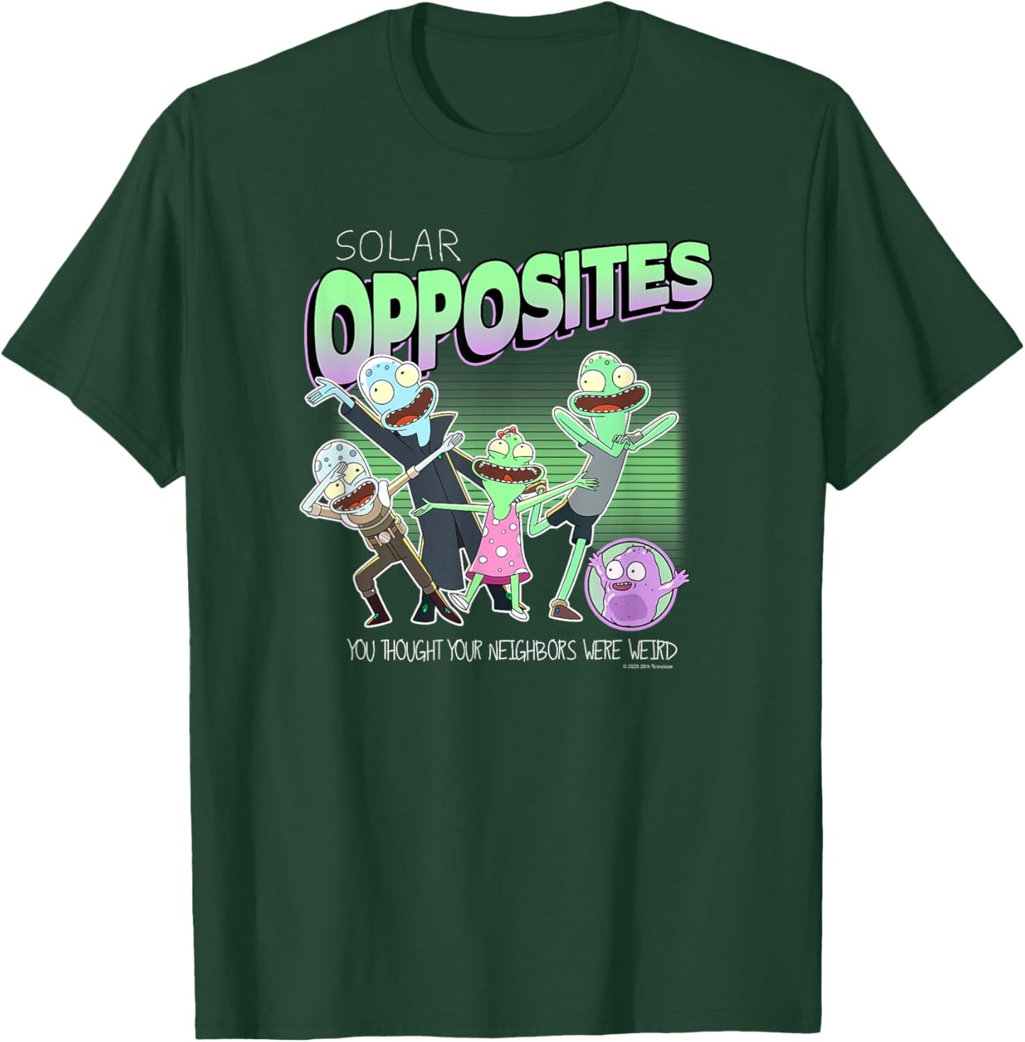 Solar Opposites Character Group Weird Neighbors Cartoon T-Shirt - T-Shirt | Forest