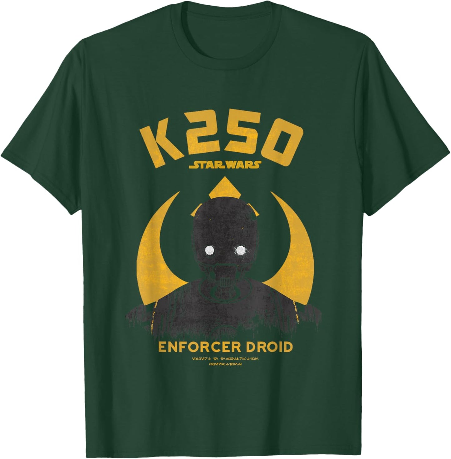 Star Wars Rogue One K250 Enforcer Droid Distressed T-Shirt - T-Shirt | Forest
