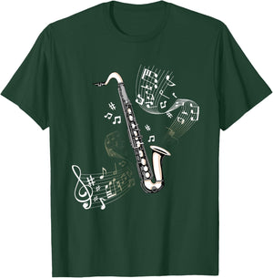 Bass Clarinet Player Orchestral Band Children Bass Clarinet T-Shirt - T-Shirt | Forest