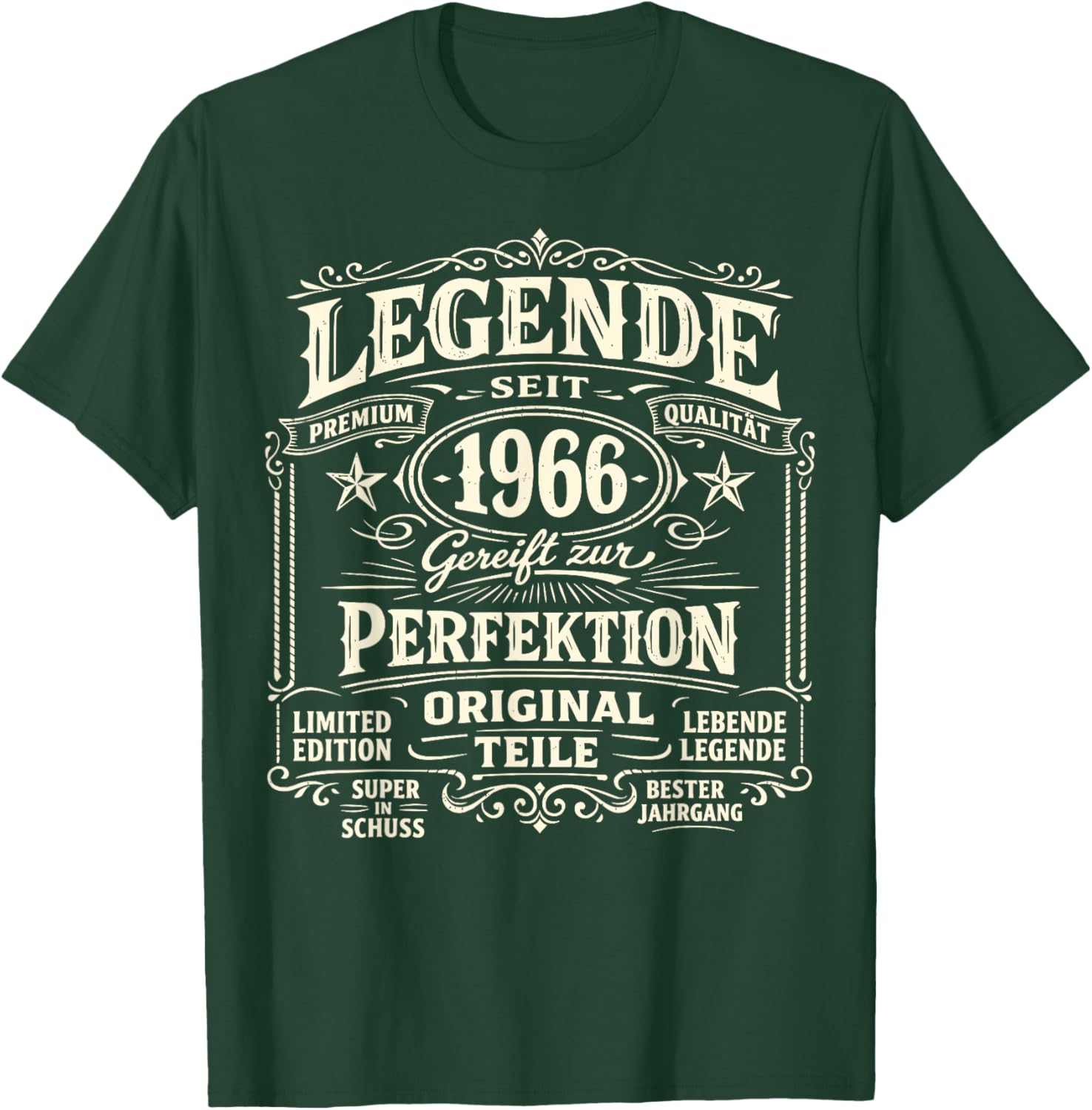60. Geburtstag Mann Frau 60 Jahre Deko 1966 Geschenk Lustig T-Shirt - T-Shirt | Forest
