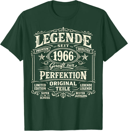 60. Geburtstag Mann Frau 60 Jahre Deko 1966 Geschenk Lustig T-Shirt - T-Shirt | Forest