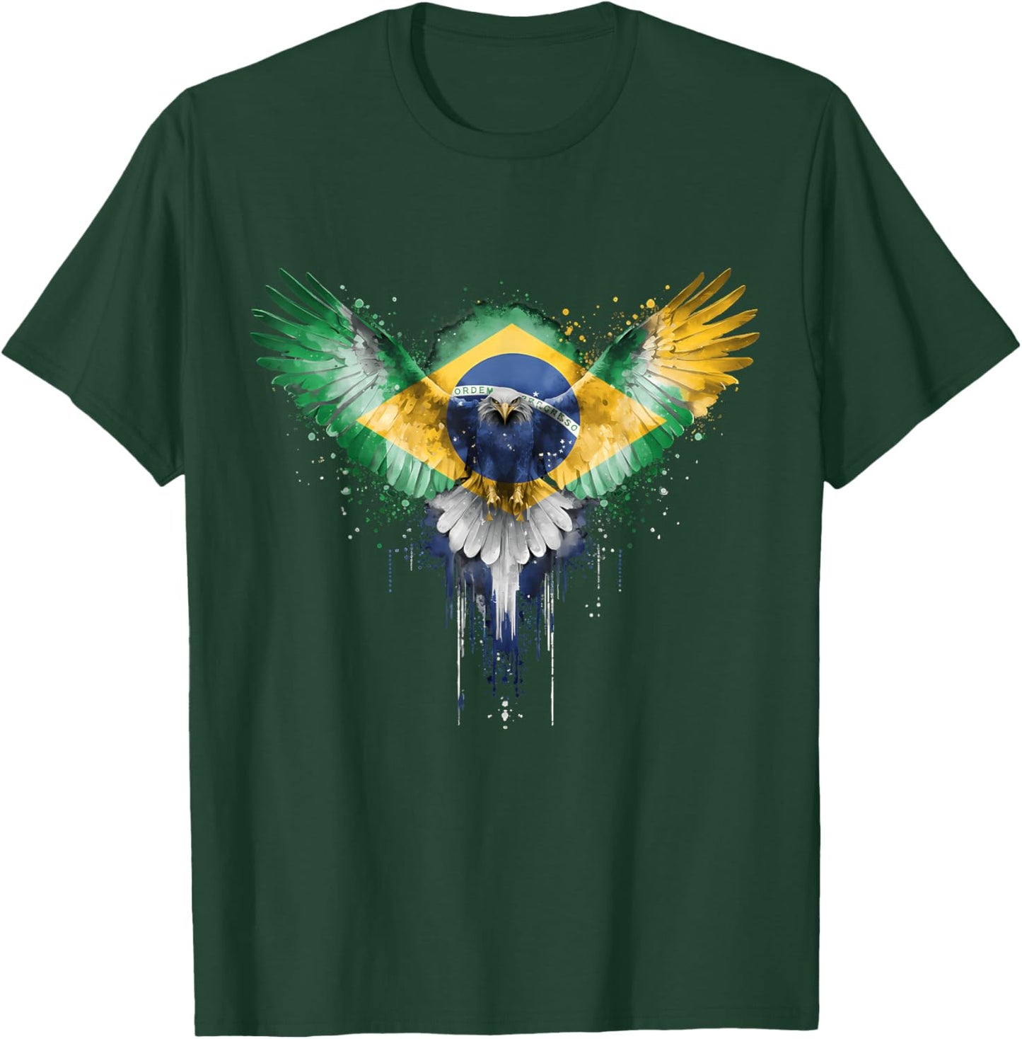 Brasil Flag Brazilian Pride Brasilian Roots Brazil T-Shirt - T-Shirt | Forest