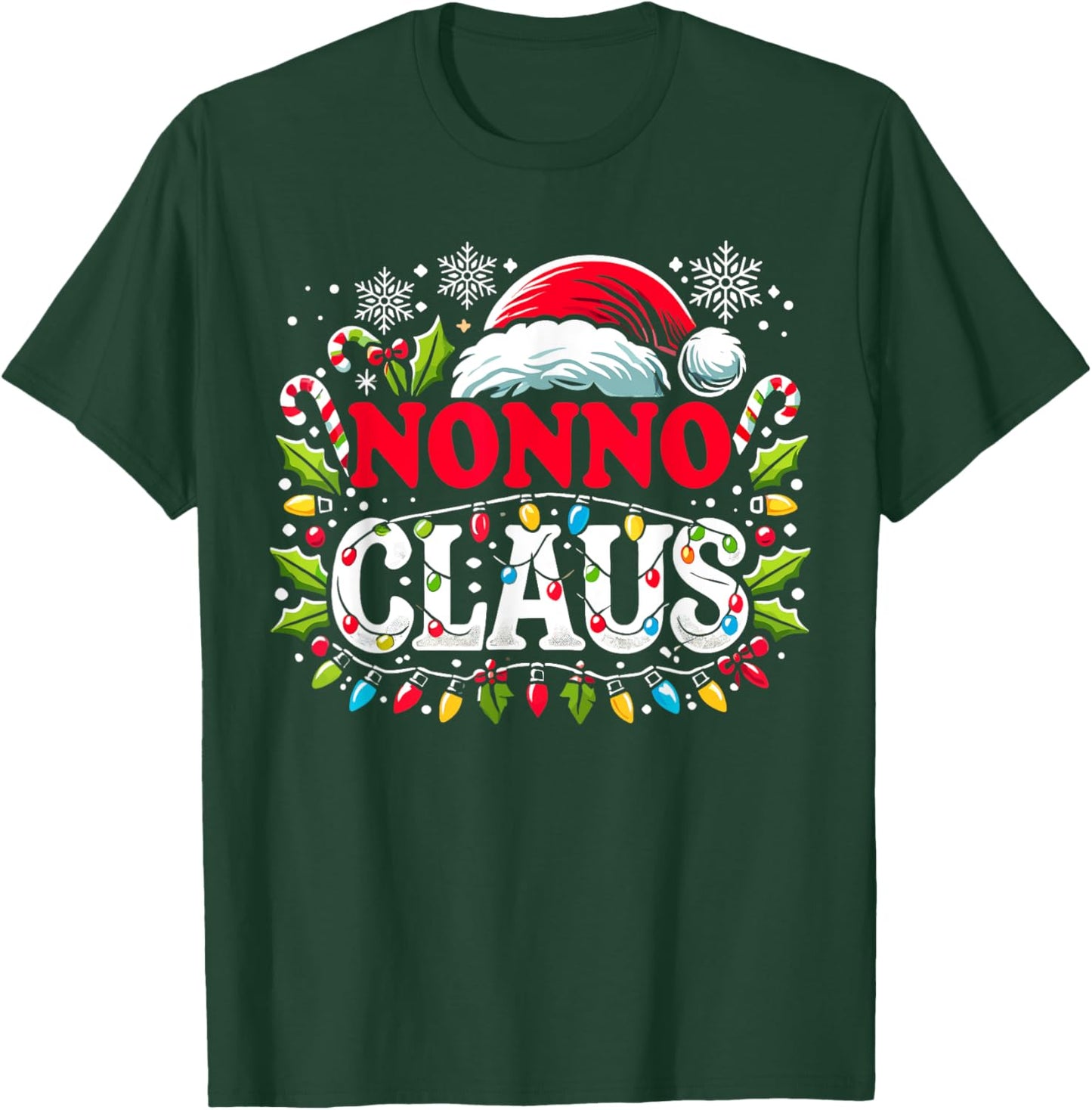 Nonno Claus Funny Christmas Santa Hat, Italian Grandpa Xmax T-Shirt - T-Shirt | Forest