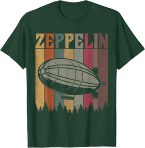 Zeppelin Retro Dirigible Vintage Zepelin Airship T-Shirt - T-Shirt | Forest