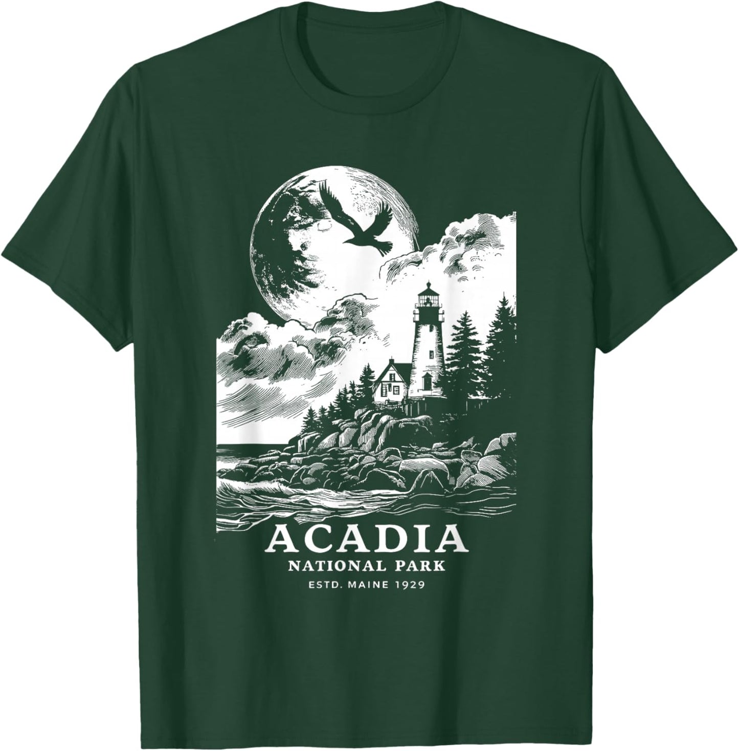 Acadia National Park Maine Vacation Souvenir Outdoors T-Shirt - T-Shirt | Forest
