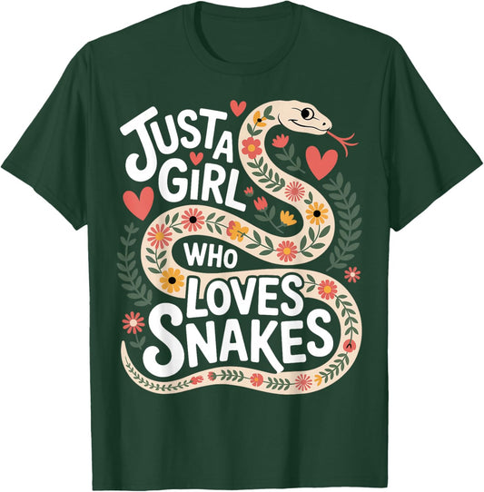 Snake Cute Just A Girl Who Loves Snakes T-Shirt - T-Shirt | Forest