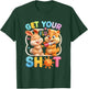 Flu Shot Bunny and Squirrel Funny Medical Vaccine Reminder T-Shirt - T-Shirt | Forest