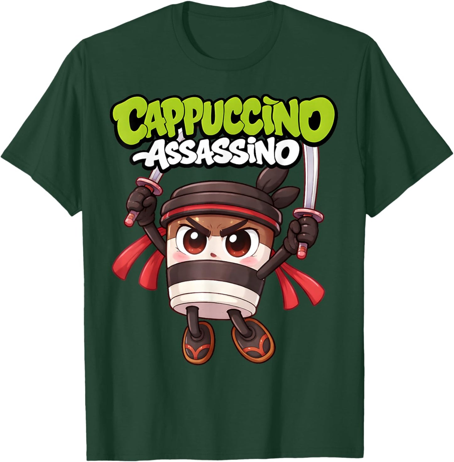 Cappuccino Assassino Cute Italian Brainrot Meme Kids Boys T-Shirt - T-Shirt | Forest