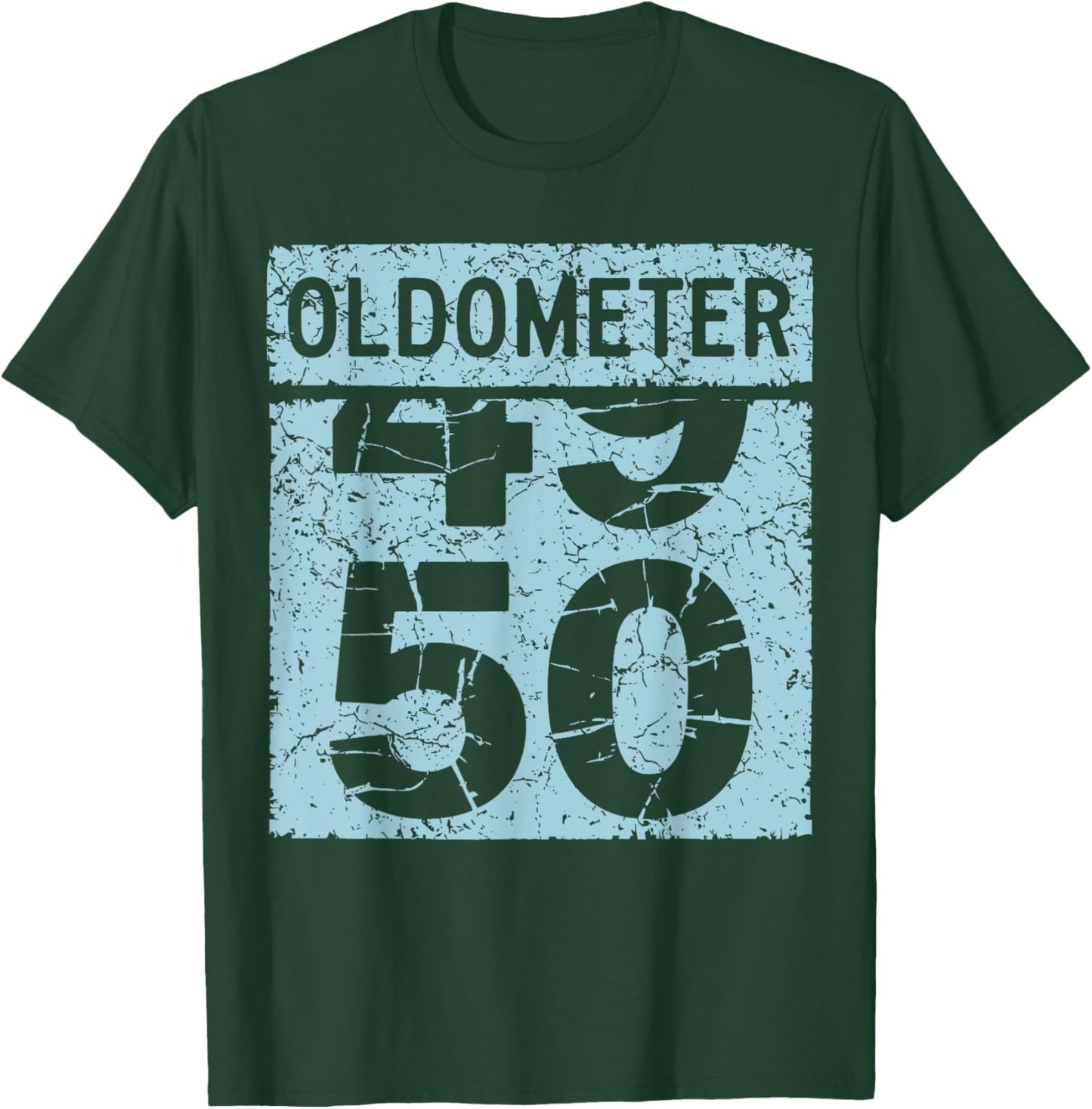 Oldometer 50 Men Women Funny 50th Birthday T-Shirt - T-Shirt | Forest