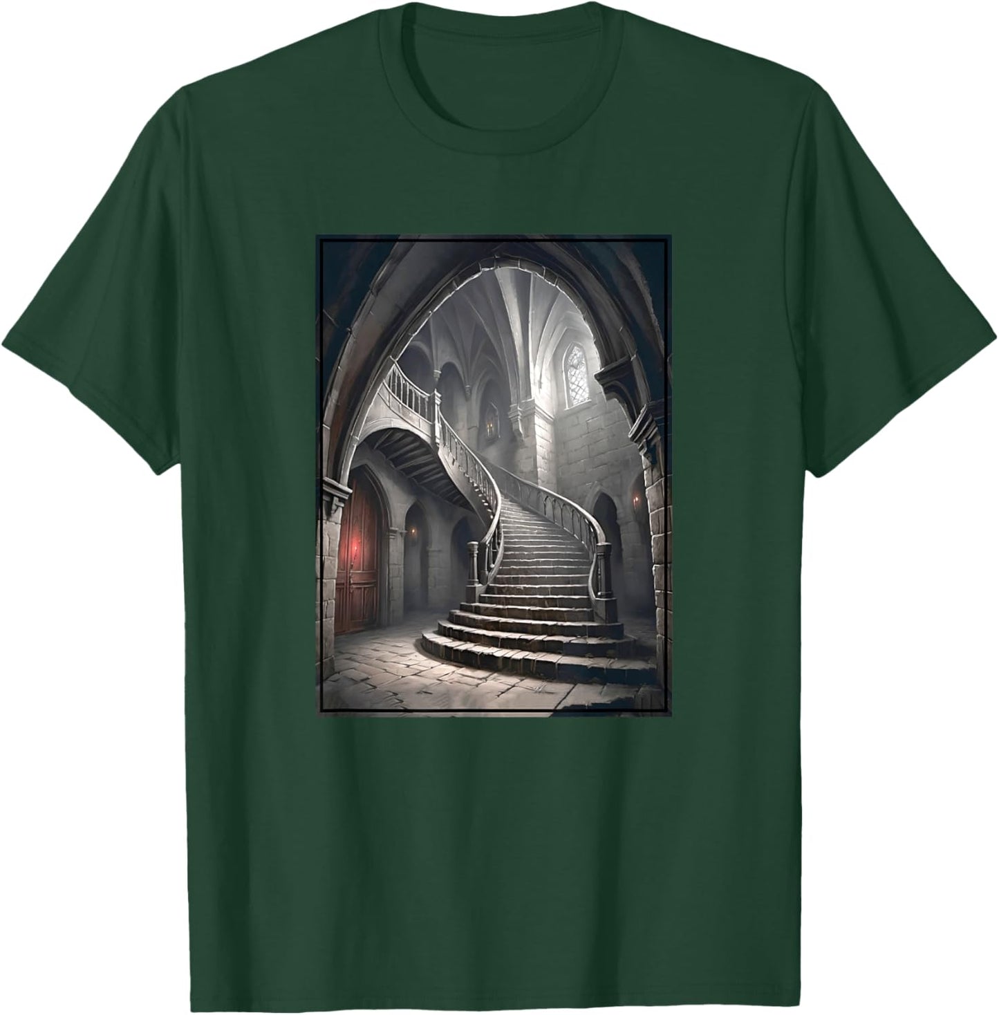 Dracula's Castle Staircase and Architecture T-Shirt - T-Shirt | Forest