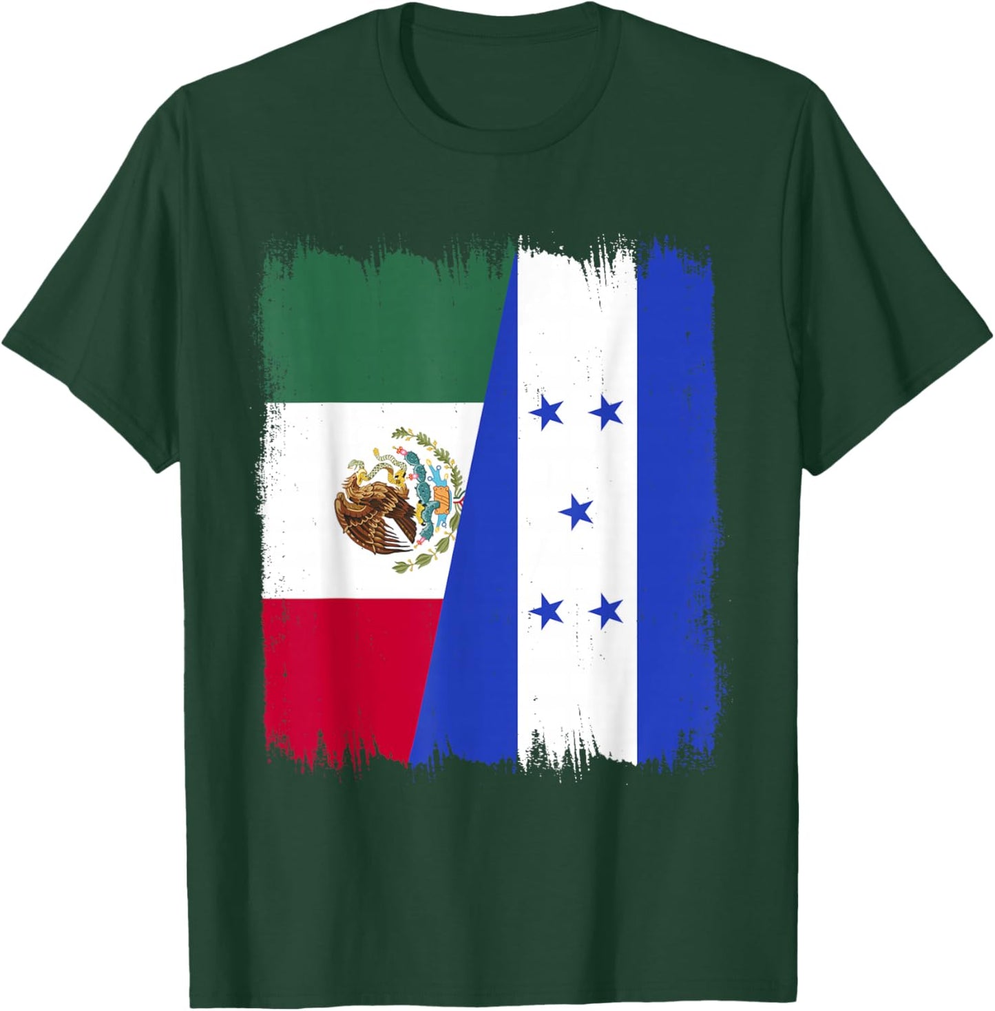 Mexico Honduras Flag Mexican Hondurian Roots Wear T-Shirt - T-Shirt | Forest