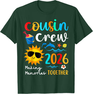 Cousin Crew 2026 Summer Vacation Beach Family Trips Matching T-Shirt - T-Shirt | Forest
