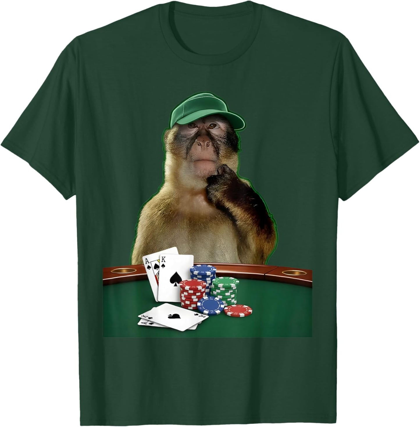 Funny Poker Player Casino Gambling Chip T-Shirt - T-Shirt | Forest