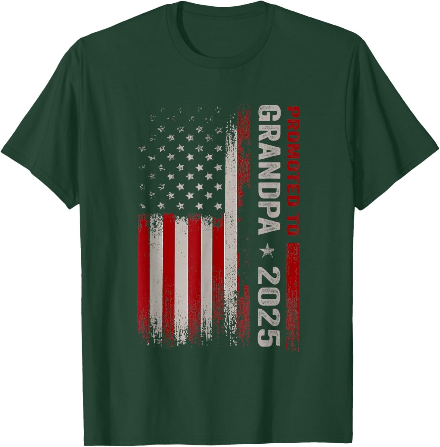 Promoted To Grandpa Est 2025 New Grandpa Expect Baby T-Shirt - T-Shirt | Forest